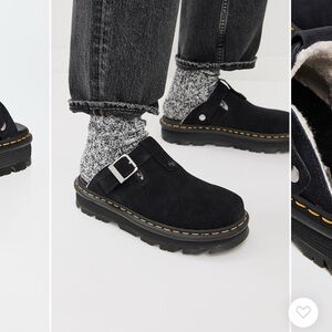 Dr. Martens Zebzag Platform Sherpa Mules black size US 6 women's
